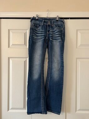 Vanity Classic Women's Blue Distressed Bootcut Jeans